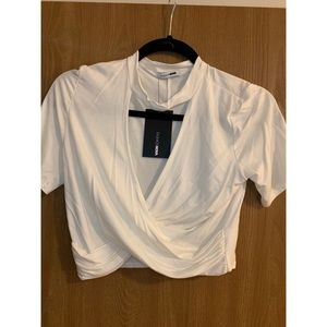 Never worn white crop top